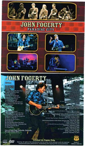 Creedence Clearwater Revival / John Fogerty - Paradise City ( 2 CD-1 DVD ) ( Telluride , Colorado , June 22nd , 2012 - DVD Sturgis , SD , Aug 11th 2011 plus Bonus )