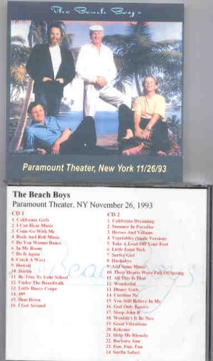 The Beach Boys - Paramount Theater , New York , November 26th , 1993 ) ( 2 CD SET )