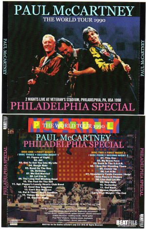 Paul McCartney - Philadelphia Special ( 4 CD SET )( BEATFILE ) ( Veteran's Stadium , Philadelphia , PA , July 14th & 15th , 1990 )