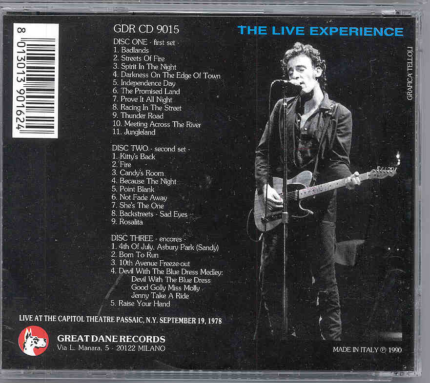 Bruce Springsteen - Piece De Resistance ( 3 CD SET ) ( Passaic , NY , Sept 19th , 1978 ) ( Great Dane )