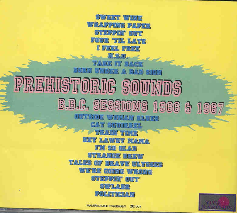 Eric Clapton - Prehistoric Sound ( CREAM ) ( Silver Rarities )