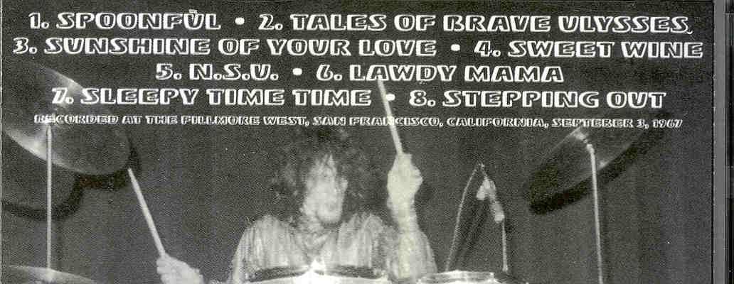 Jack Bruce - Psychedelic Sunshine ( CREAM at Fillmore West , California , USA , September 3rd , 1967 )