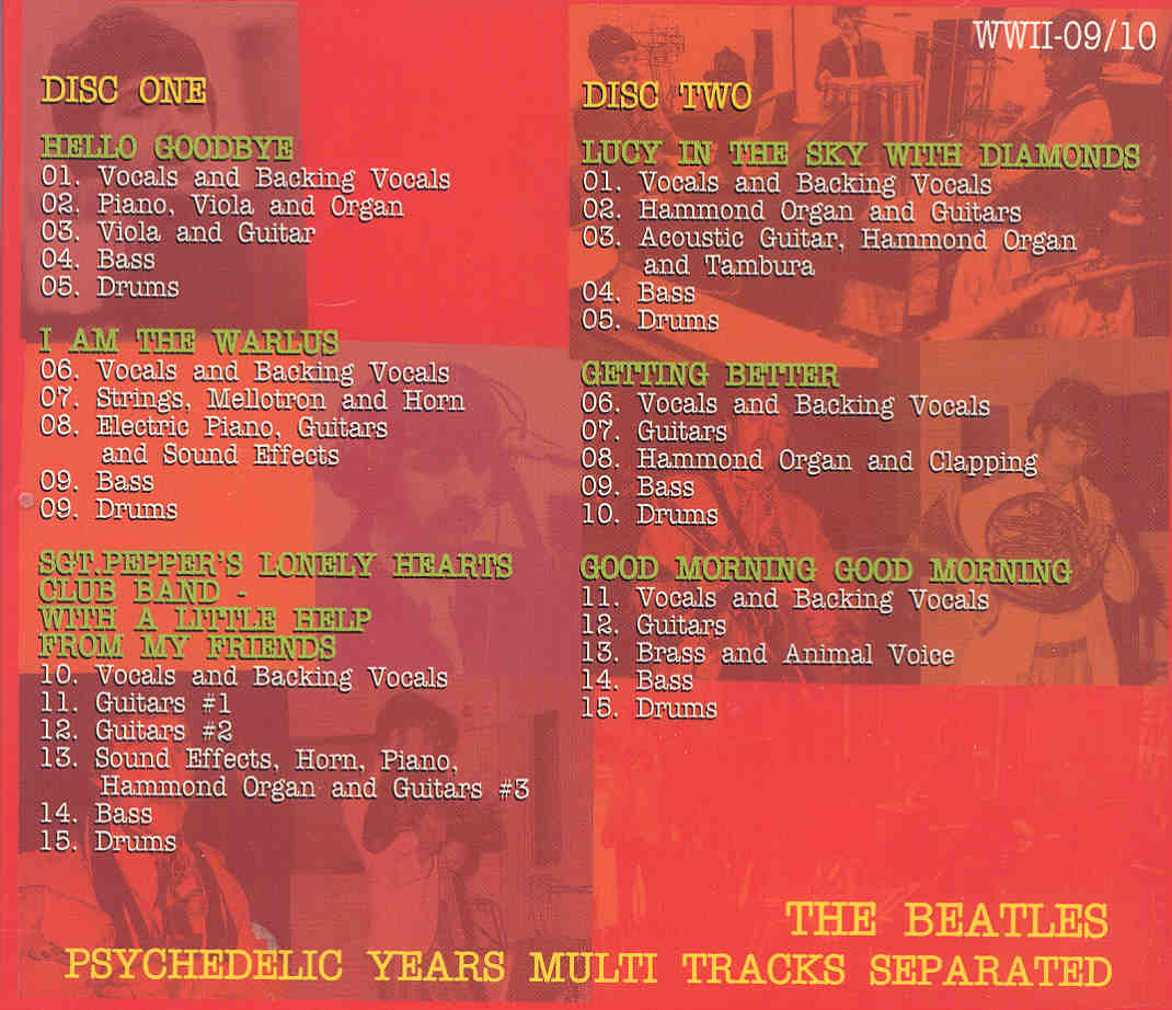 The Beatles - Psychedelic Years Multi Tracks Separated ( 2 CD SET ) ( WWII )