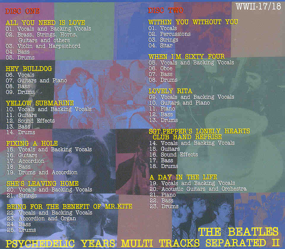 The Beatles - Psychedelic Years Multi Tracks Separated Vol 2 ( 2 CD SET ) ( WWII )