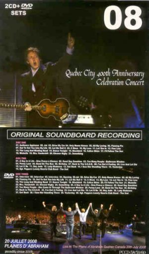 Paul McCartney - Quebec City 400th Anniversary ( 2 CD + 1 DVD set ) ( Piccadilly Circus ) ( July 2008 )