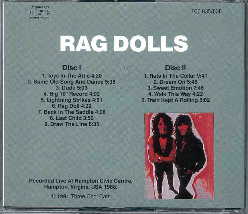 Aerosmith - Rag Dolls ( 2 CD SET ) ( Hampton Civic Center , Hampton , Virginia , USA , 1988 )