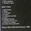 Eric Clapton - 9 Wonderful Nights At Royal Albert Hall 1988 ( February 4th ) ( 2 CD set ) ( Beano )
