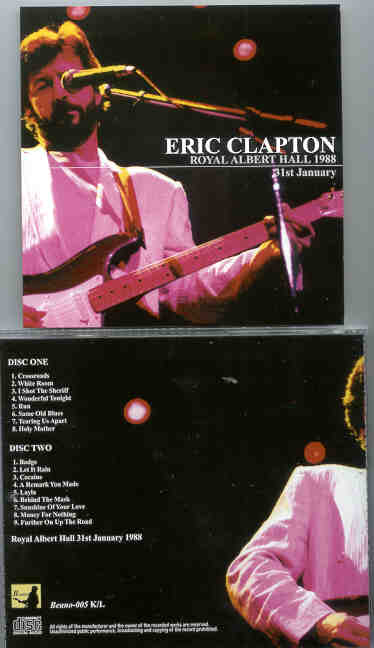Eric Clapton - 9 Wonderful Nights At Royal Albert Hall 1988 ( January 31st ) ( 2 CD set ) ( Beano )
