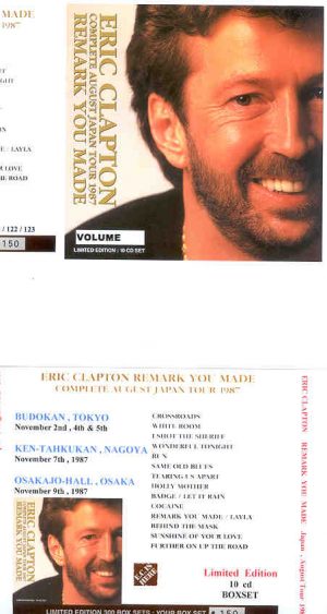 Eric Clapton - Complete Japan Tour 1987 ( Remark You Made ) ( 10 CD SET ) ( EC is HERE )