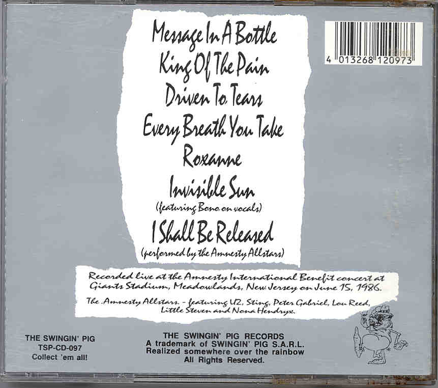 Sting / The Police - Reunion Concert 1986 ( Swingin' Pig )