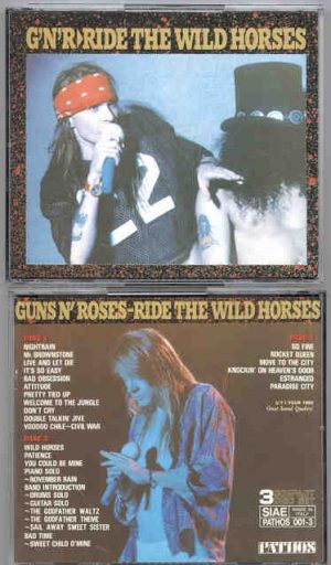 Guns N' Roses - Ride The Wild Horses ( 3 CD SET ) ( US Tour 1992 Soundboard )