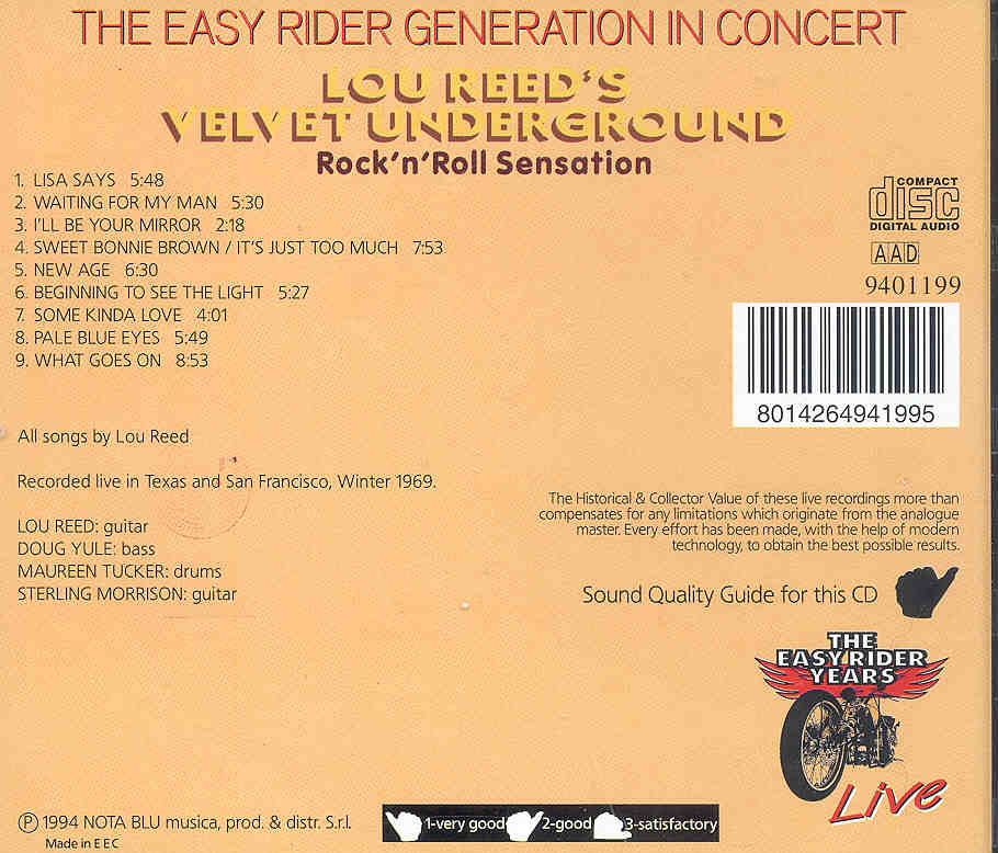 Lou Reed / Velvet Underground - Rock 'N' Roll Sensation Part 2 ( Live In Texas & San Francisco , Winter 1969 )