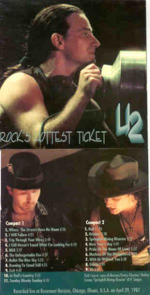 U2 - Rock's Hottest Ticket ( 2 CD!!!!! set ) ( Red Phantom ) ( Rosemont Horizon , Chicago , USA , April 29th , 1987 )