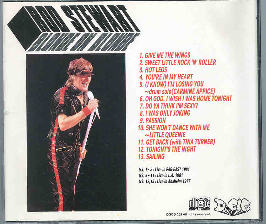 The Face / Rod Stewart - Blonde On Blonde ( Rod Stewart LIVE 1981 )