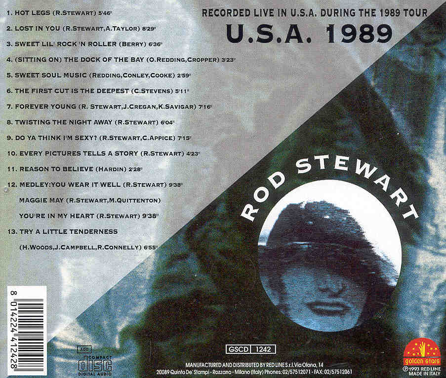 The Face / Rod Stewart - USA 1989 ( Rod Stewart Live During The 1989 US Tour ) ( Golden Stars )