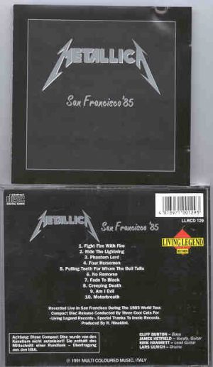 Metallica - San Francisco '85 ( Living Legend ) ( Live in California , USA , During the 1985 World Tour )
