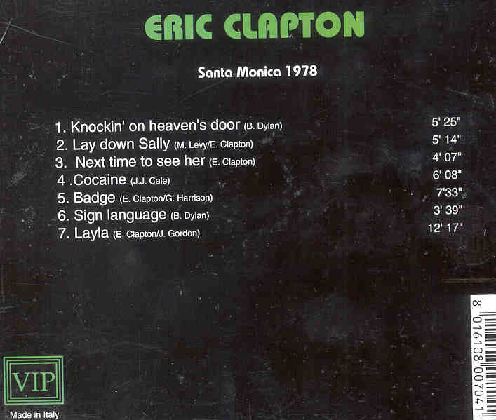 Eric Clapton - Santa Monica 1978