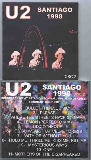 U2 - Santiago 1998  Part Two  ( Live at Estadio Nacional , Santiago , Chile , February 10th , 1998 )