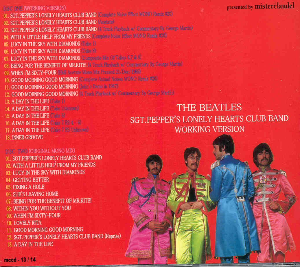 The Beatles - Sgt. Pepper's Lonely Hearts Club Band Working Version ( Misterclaudel ) ( 2 CD!!!!! SET )