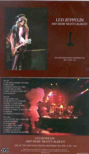 Led Zeppelin - Saturday Night 's Alright ( 3 cd set ) ( Wendy ) ( The Forum Inglewood , California , USA , June 25th , 1977 )