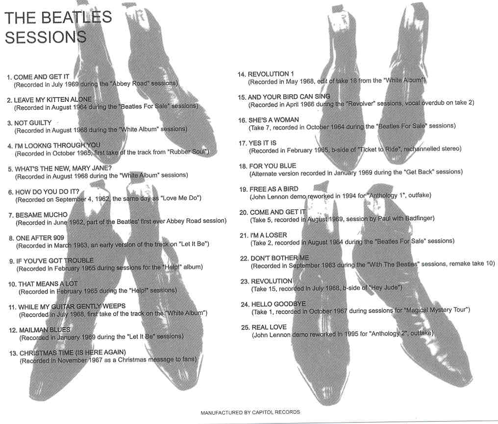 The Beatles - Sessions ( 2008 RELEASE )