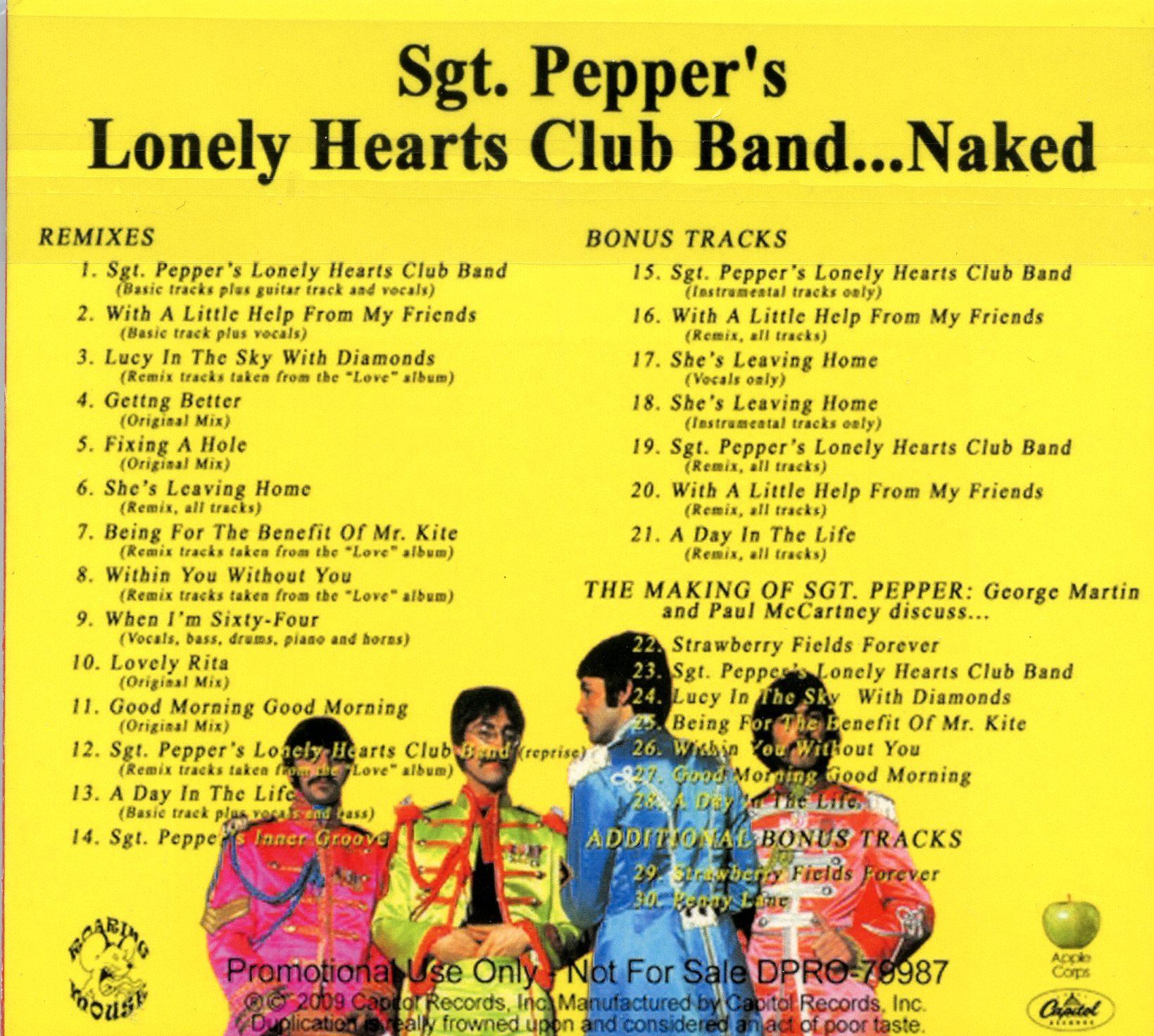 The Beatles - Sgt. Pepper's Lonely Hearts Club Band ... Naked ( Remixes , Bonustracks plus The Making )