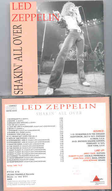 Led Zeppelin - Shakin' All Over ( Triangle Recs ) ( Rehearsals in Chicago 1973 , Plus Bonustracks )