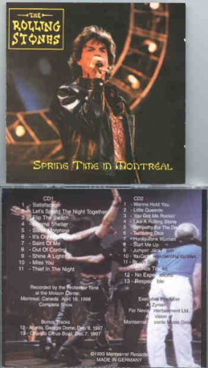 Rolling Stones - Springtime In Montreal ( Canada  , April 19th , 1998 ) ( 2 CD!!!!! SET )