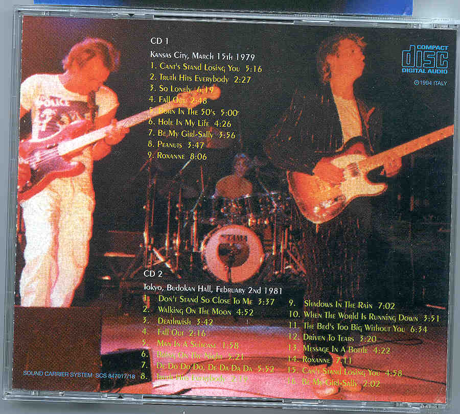 Sting / The Police - Stick Out , Sting In ( The Police ) ( Kansas '79 & Tokyo '81 ) ( 2 CD!!!!! Set )