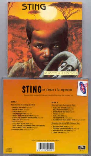 Sting / The Police - Un Abrazo A La Esperanza ( Sting Live in Chile ) ( 2 CD!!!!! Set )