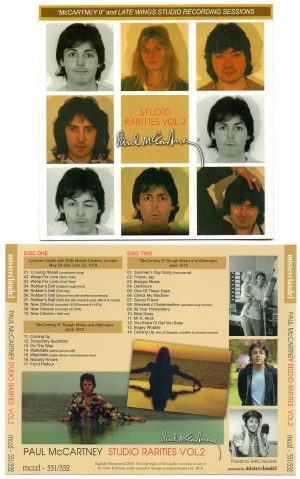 Paul McCartney - Studio Rarities Vol 2 ( 2 CD SET ) ( Misterclaudel )( McCartney II and Late Wings Studio Recording Sessions )