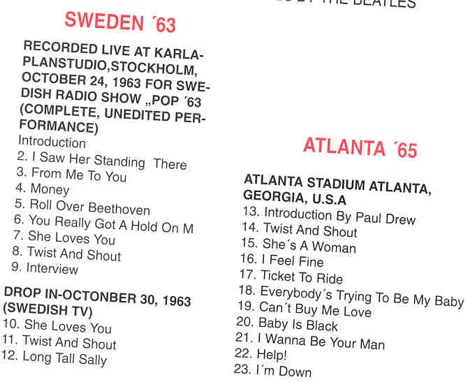 The Beatles - Sweden 63 Atlanta 65 ( BEAT )