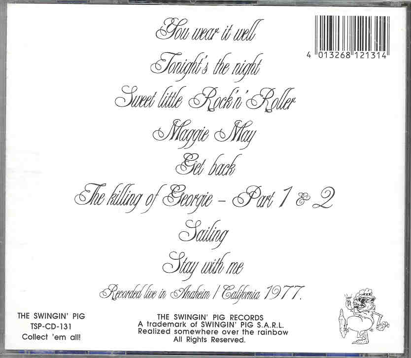 The Face / Rod Stewart - Sweet Little Rock 'N' Roller ( Swingin' Pig )( Rod Stewart Live In Anaheim , California 1977 )