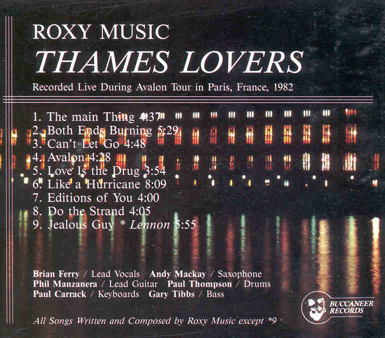 Brian Ferry & Roxy Music - Thames Lovers ( Paris , France , 1982 )