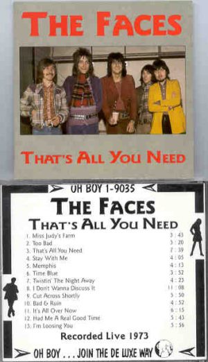 The Face / Rod Stewart - That's All You Need ( Oh Boy Recs ) ( Recorded LIVE in 1973 )