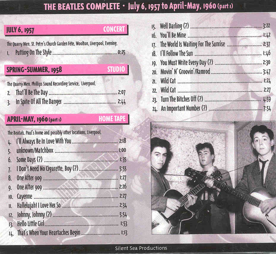 The Beatles - BEATLES Complete: July 6, 1957 to April-May1960 (pt. 1) ( Silent Sea )