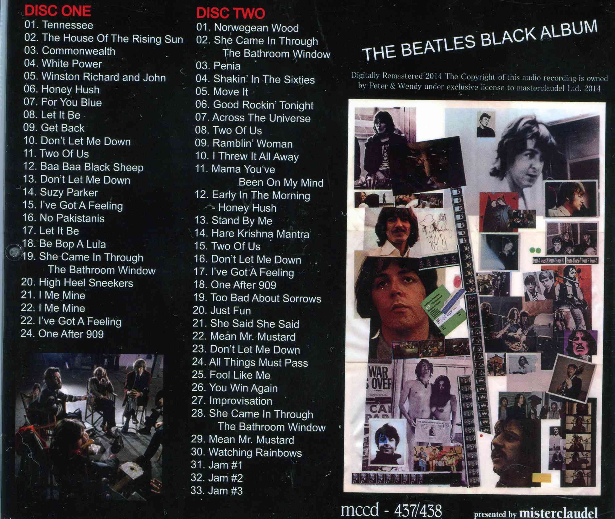 The Beatles - Black Album ( 2CD )( Misterclaudel ) (Recorded From The Get Back Sessions in January 1969, Conjunction with Sweet Apple Trax)