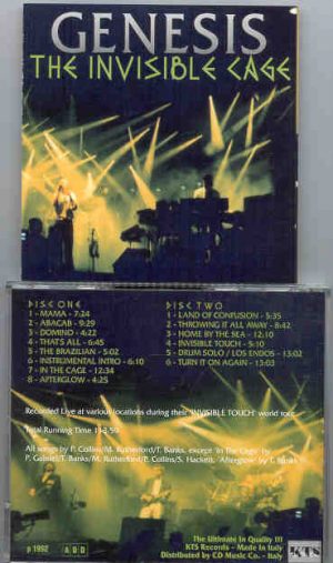P. Gabriel / GENESIS / P. Collins - The Invisible Cage ( Invisible Touch World Tour ) ( 2 CD SET ) ( KTS )