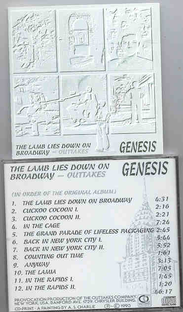 P. Gabriel / GENESIS / P. Collins - The Lamb Lies Down On Broadway Studio Outtakes