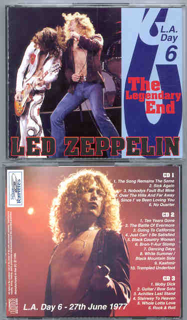 Led Zeppelin - The Legendary End ( L.A. Day 6 ) ( Silver Rarities )( 3 cd set ) ( LA , California , USA )