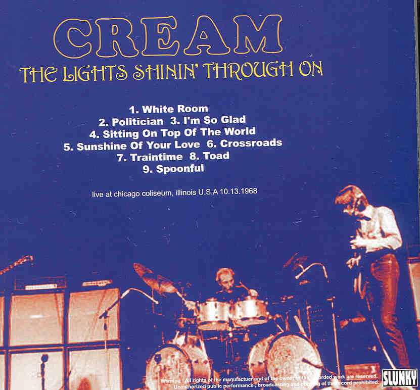 Eric Clapton - The Lights Shinning Through On ( CREAM at Chicago Coliseum , Illinois , USA , October 13th , 1968 ) ( Slunky )