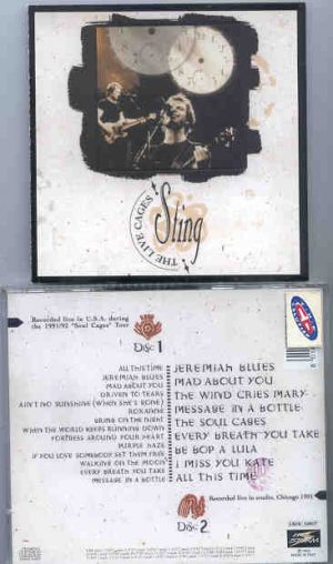 Sting / The Police - The Live Cages ( 2 CD!!!!! SET ) ( Live in USA , Soul Cages Tour , 1991/2 )