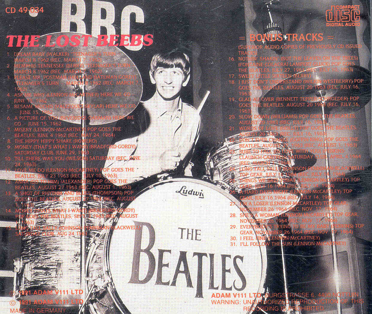 The Beatles - The Lost BEEBS ( ADAM V111 )