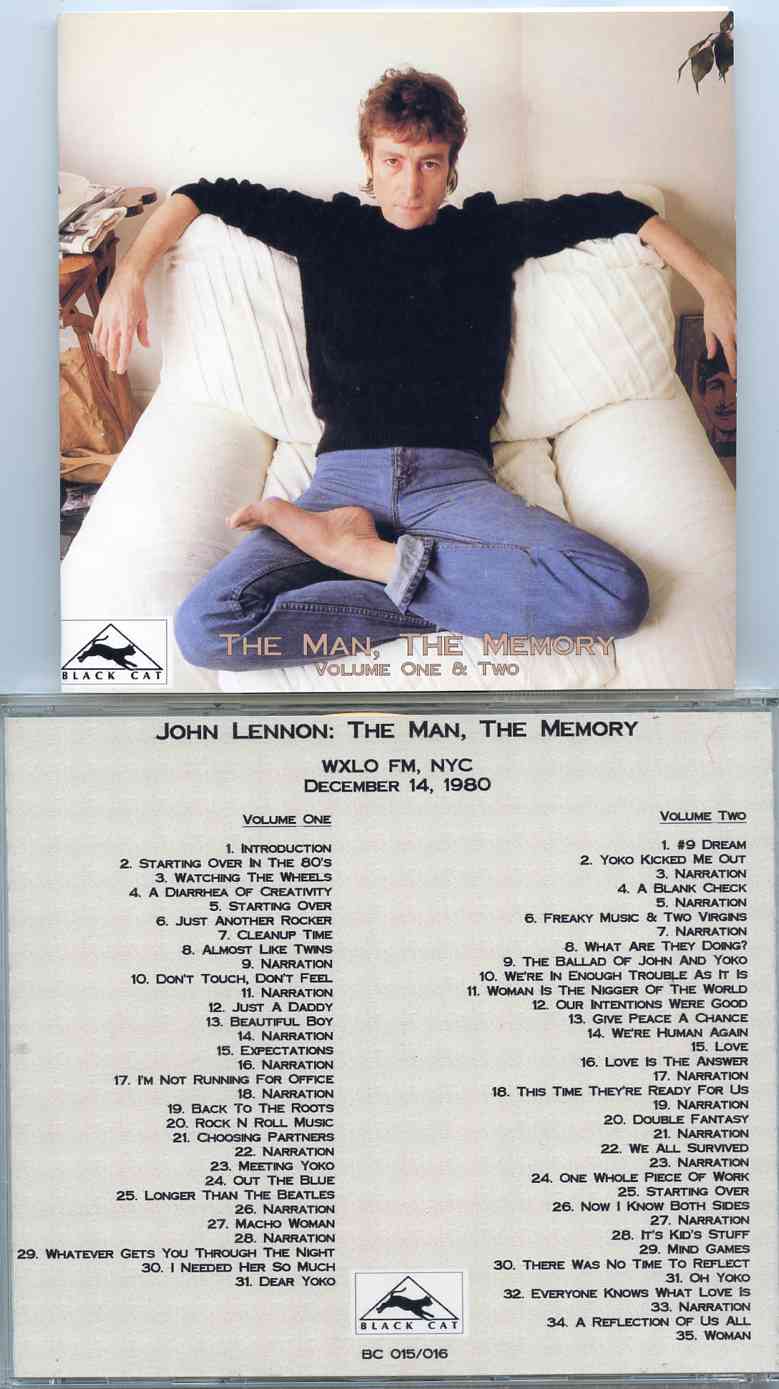 John Lennon - The Man The Memory Vol 1 & 2 ( 2 CD ) ( WXLO FM , New York City , December 14th , 1980 )