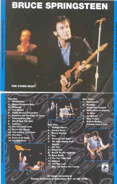Bruce Springsteen - The Other Night ( 3 cd set ) ( Nassau Coliseum , Uniondale , NY , USA , December 28th , 2980 )