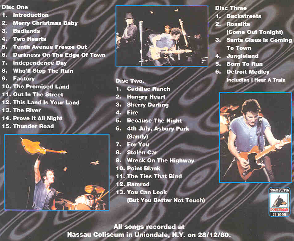 Bruce Springsteen - The Other Night ( 3 cd set ) ( Nassau Coliseum , Uniondale , NY , USA , December 28th , 2980 )