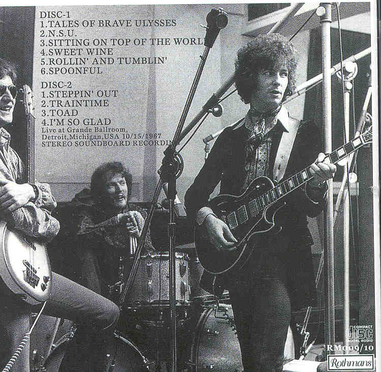 Eric Clapton - The Real One ( 2 CD set ) ( CREAM )( Grande Ballroom , Detroit , MI , USA , Oct 15th , 1967 )
