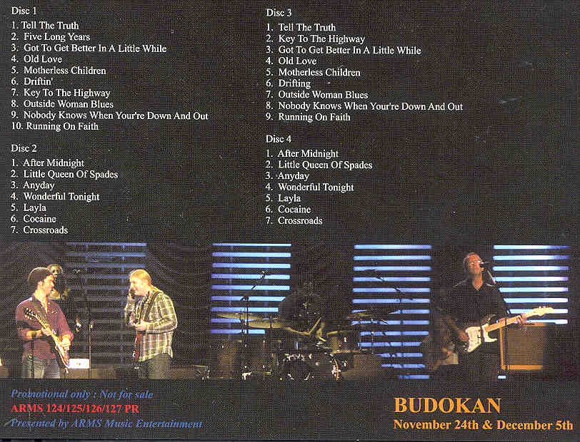 Eric Clapton - The Road To Tokyo Episode II ( 4 CD SET ) ( Live in Japan 2006 ) ( Part 2) ( Nov. 24th & Dec 5th )