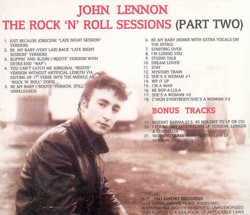 John Lennon - The Rock 'N' Roll Sessions Part Two ( Ghost records )