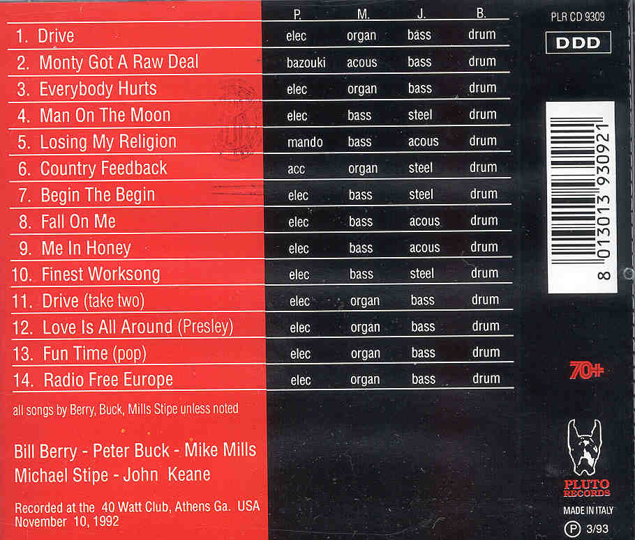 R.E.M. - The Trouble With Michael (Pluto -Great Dane Recs)( Athens , GA , USA , Nov. 10th , 1992 )